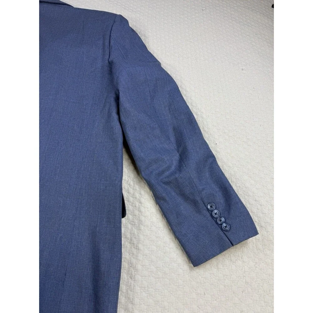 Burberry Porsum Wool Suit Formal Made USA Bullocks 70s 80s | Blue | Size Unknown